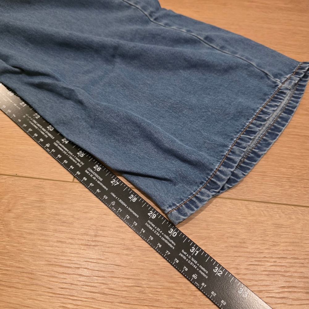 OAT New York Women Wide Leg Lyocell Denim Jeans Medium Wash Size 10/30 90s Style - Picture 6 of 10